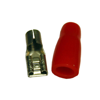Flachsteckerhülse 4,8 mm 6 qmm Kabel Rot