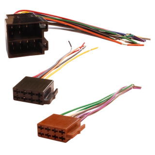 ISO Stecker & Buchse Lautsprecher + Strom Anschluss Kabel