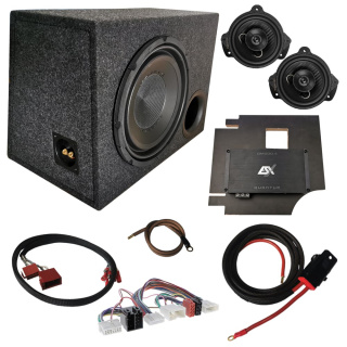 Sound Anlage für Dacia Spring Lautsprecher + 4 Kanal Verstärker + 30cm Subwoofer