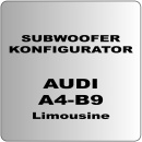 25cm Auto Subwoofer Konfigurator 1 für Audi A4 B9 Limousine