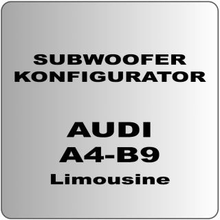 25cm Auto Subwoofer Konfigurator 2 für Audi A4 B9 Limousine