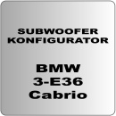 Auto Subwoofer Konfigurator 1 für BMW 3 E36 Cabrio