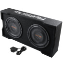 Auto Subwoofer 25cm Downfire mit Passivmembran, Aktiv +...