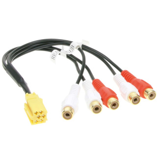 MINI ISO 5 KANAL Auto Radio Adapter Kabel auf Cinch