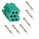 Mini ISO Stecker Leergeh&auml;use 6 Polig Gr&uuml;n...