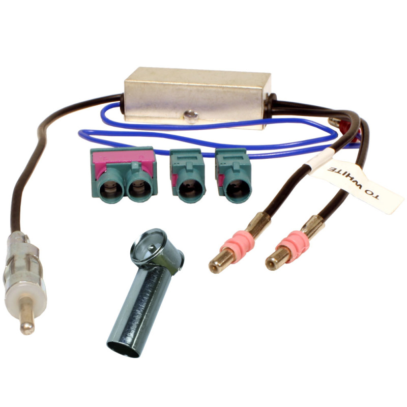 Antennenadapter 2 Einzel oder Doppel Fakra auf ISO / DIN Radio, 14